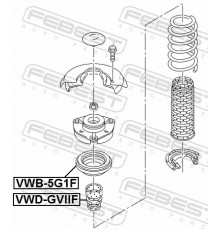 VWB-5G1F FEBEST Подшипник опоры переднего амортизатора