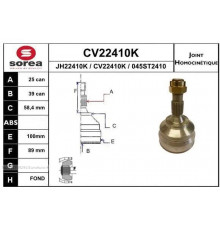 CV22410K EAI ШРУС наружный передний