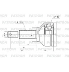 PCV2179 Patron ШРУС наружный передний