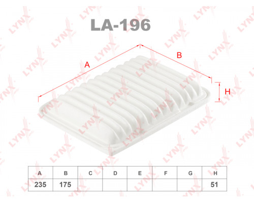 LA-196 Lynx Фильтр воздушный