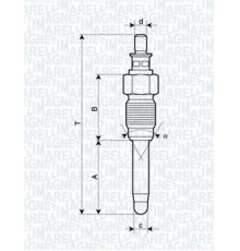 UX26A Magneti Marelli Свеча накаливания