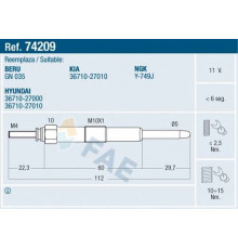 74209 FAE Свеча накаливания