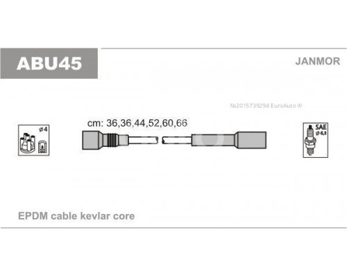 ABU45 Janmor Провода высокого напряж. к-кт