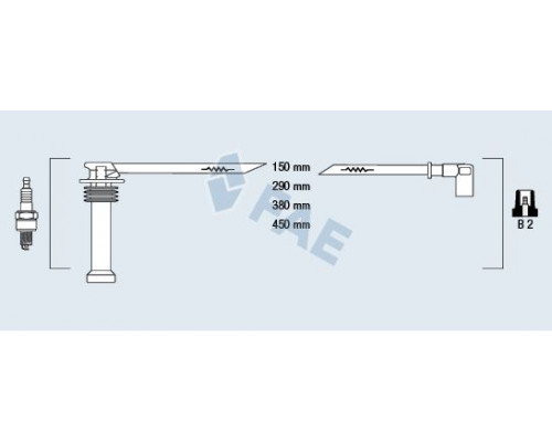 85125 FAE Провода высокого напряж. к-кт для Ford Focus II 2005-2008