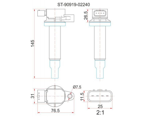 ST-90919-02240 SAT Катушка зажигания