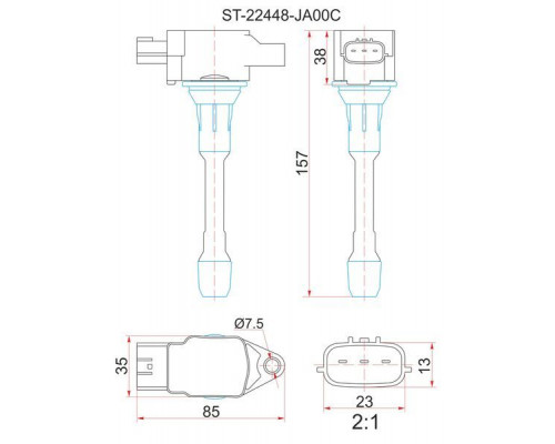 ST-22448-JA00C SAT Катушка зажигания