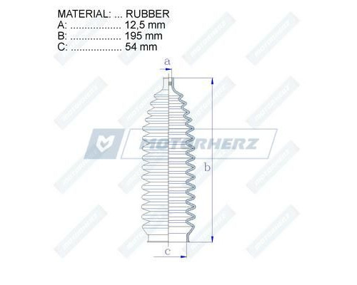 RDZ0585MG Motorherz Пыльник рулевой тяги (к-кт)