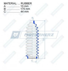 RDZ0227MG Motorherz Пыльник рулевой тяги (к-кт)