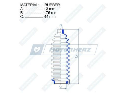 RDZ0227MG Motorherz Пыльник рулевой тяги (к-кт)