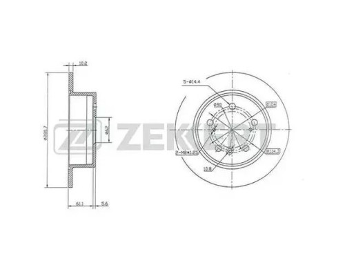 BS-5431 Zekkert Диск тормозной задний