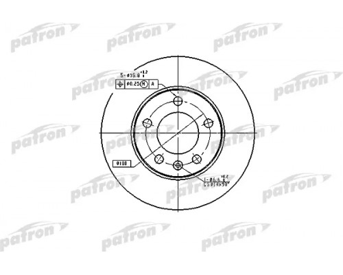 PBD2805 Patron Диск тормозной задний