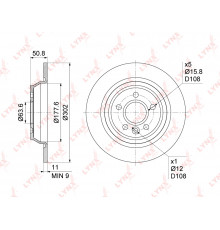 BN-1022 Lynx Диск тормозной задний