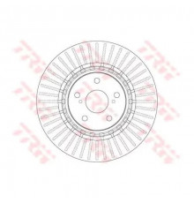 DF6265 TRW Диск тормозной передний вентилируемый