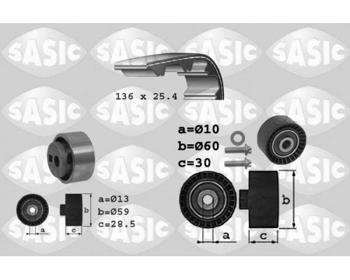 1750005 Sasic Ремень ГРМ к-кт
