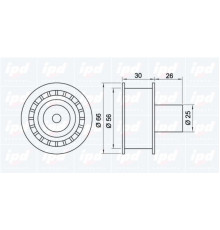 150091 IPD Ролик дополнительный ремня ГРМ