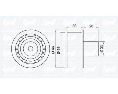 150091 IPD Ролик дополнительный ремня ГРМ