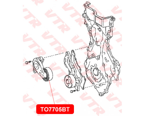 TO7705BT VTR Ролик-натяжитель ручейкового ремня