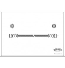 19032870 Corteco Шланг тормозной задний правый