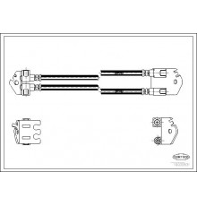 19032831 Corteco Шланг тормозной задний для Ford Transit [FA] 2000-2006