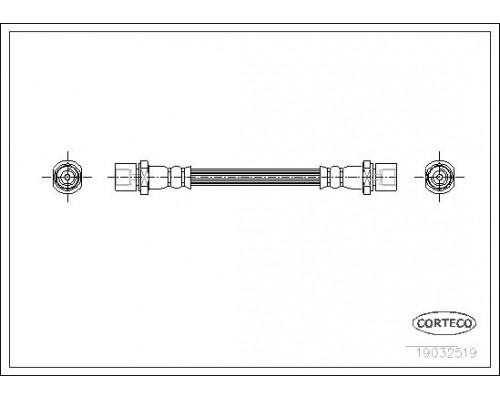 19032519 Corteco Шланг тормозной