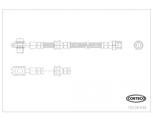 19036496 Corteco Шланг тормозной передний