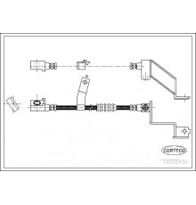 19032430 Corteco Шланг тормозной передний левый для Chrysler Voyager/Caravan 1996-2001