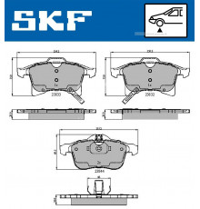 VKBP80043A SKF Колодки тормозные передние к-кт