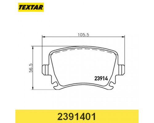 2391401 Textar Колодки тормозные задние дисковые к-кт