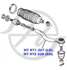 HT872228 Hanse Наконечник рулевой правый
