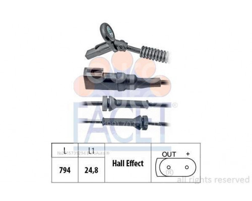 21.0151 Facet Датчик ABS передний для Ford Fusion 2002-2012