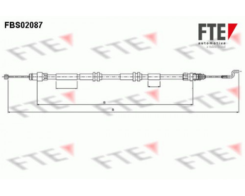 FBS02087 FTE Трос стояночного тормоза для VW Transporter T5 2003-2015