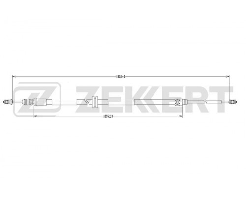 BZ-1231 Zekkert Трос стояночного тормоза для Renault Megane III 2009-2016