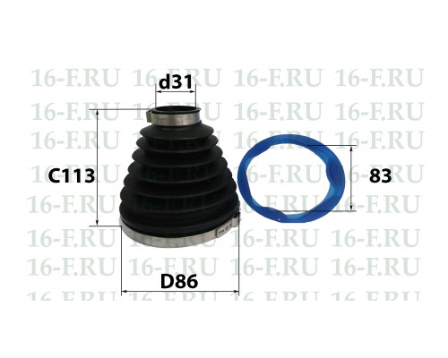 SS-3027 16F Пыльник ШРУСа (к-кт)