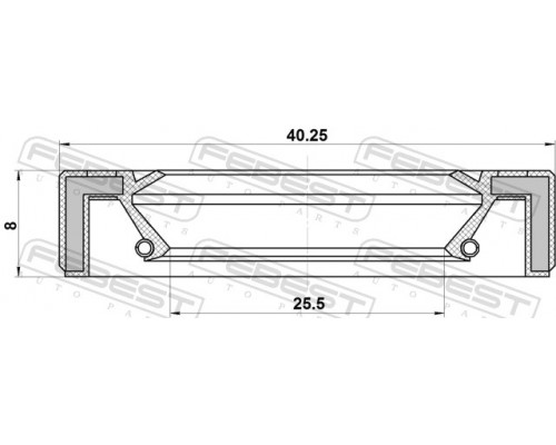 95GAY-27400808L FEBEST Сальник масляного насоса