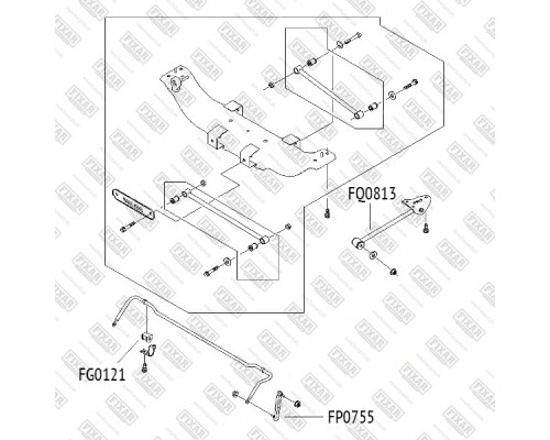 FP0755 Fixar Стойка заднего стабилизатора