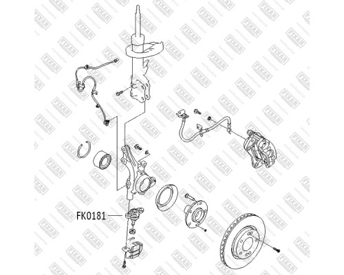 FK0181 Fixar Опора шаровая передней подвески