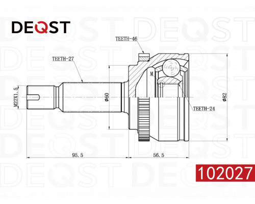 102027 DEQST ШРУС наружный передний