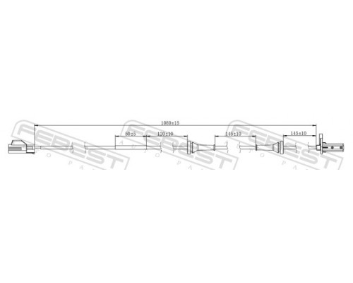 27606-002 FEBEST Датчик ABS передний правый