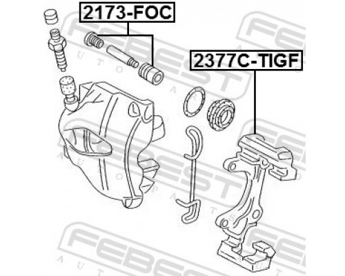 2377C-TIGF FEBEST Скоба суппорта переднего