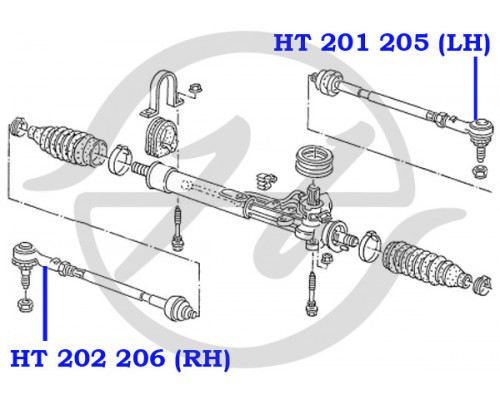 HT201205 Hanse Наконечник рулевой левый