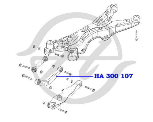 HA300107 Hanse Рычаг задний верхний