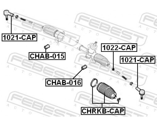 1021-CAP FEBEST Наконечник рулевой