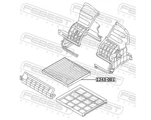 1243-001 FEBEST Фильтр салона