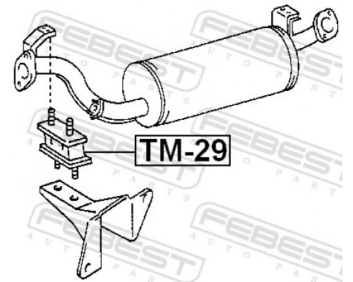 TM-29 FEBEST Подушка глушителя TM-29 FEBEST Подушка глушителя