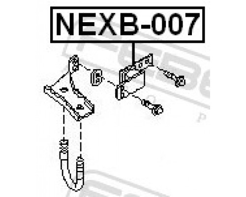 NEXB-007 FEBEST Кронштейн глушителя