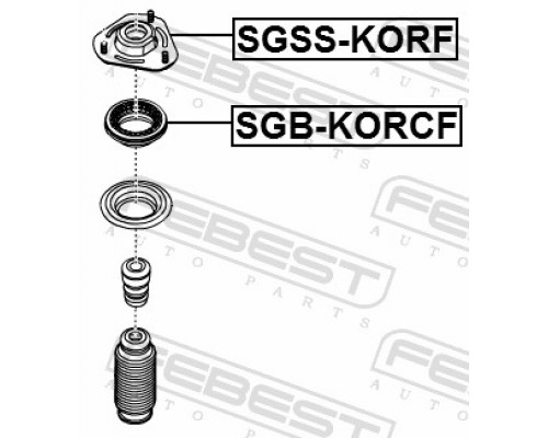 SGB-KORCF FEBEST Подшипник опоры переднего амортизатора для Ssang Yong Actyon II / Korando C 2010-2019