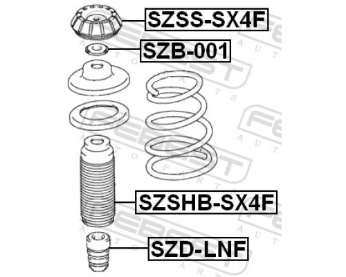 SZSS-SX4F FEBEST Опора переднего амортизатора