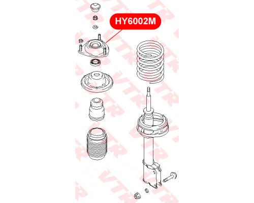 HY6002M VTR Опора переднего амортизатора