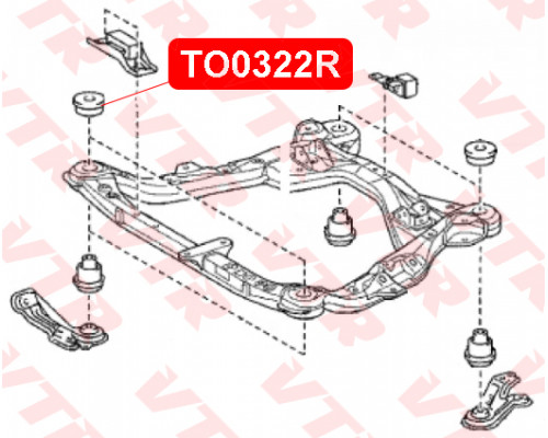 TO0322R VTR Втулка передней балки