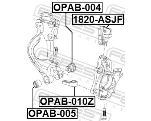 OPAB-005 FEBEST Втулка поворотного кулака